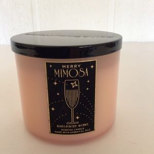 BATH & BODY WORKS MERRY MIMOSA THREE WICK CANDLE NWT